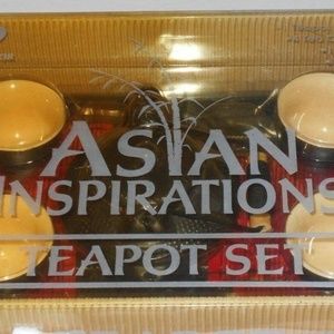 Vintage 11 Pc Asian Style Inspiration Teapot Set